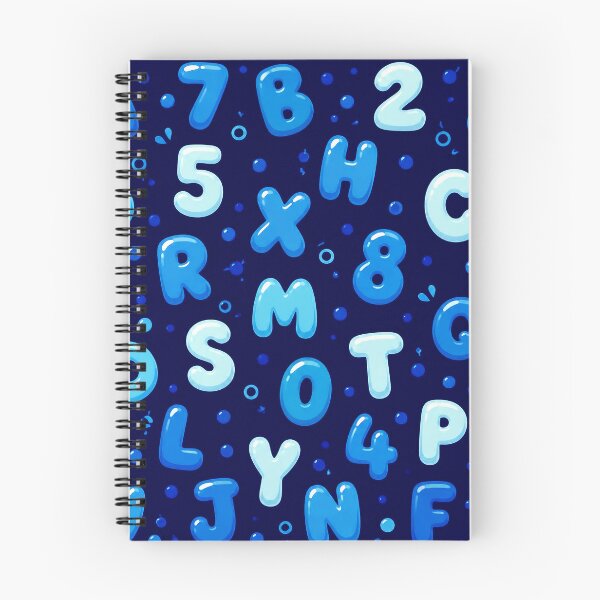 Item preview, Blue 3D Alphabet & Numbers Pattern – Playful Educational Typography Design designed and sold by IMuDesigner.