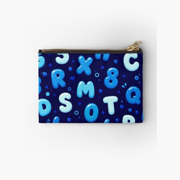 Item preview, Blue 3D Alphabet & Numbers Pattern – Playful Educational Typography Design designed and sold by IMuDesigner.