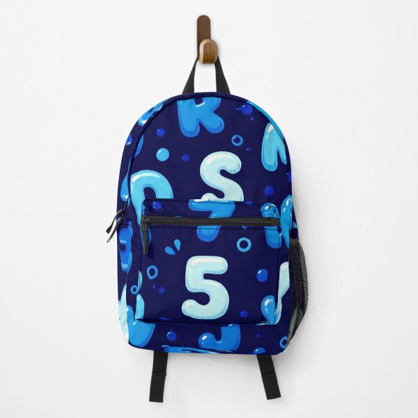 Item preview, Blue 3D Alphabet & Numbers Pattern – Playful Educational Typography Design designed and sold by IMuDesigner.