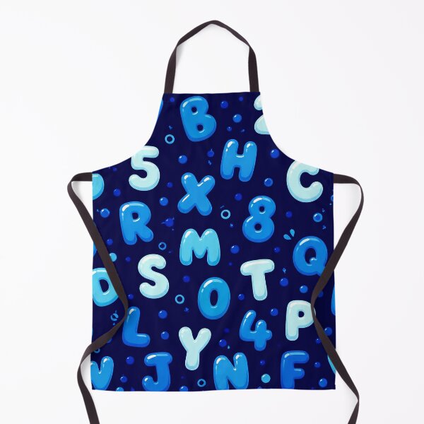 Item preview, Blue 3D Alphabet & Numbers Pattern – Playful Educational Typography Design designed and sold by IMuDesigner.