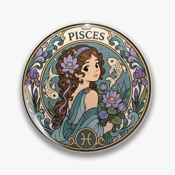 Item preview, Zodiac Sign Pisces - The Fish designed and sold by FloreDreamStudio.