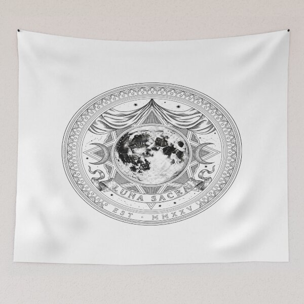 Item preview, Luna Sacra – Ornate Sacred Moon Emblem Design designed and sold by Midnight Veil Designs.