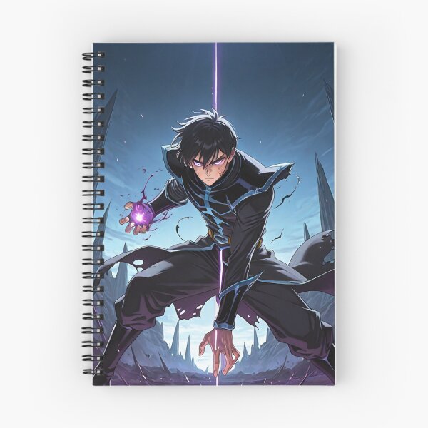 Item preview, Art - Dynamic Manga Hero, Violet Energy and Fantastic Landscape designed and sold by AnimeShin.