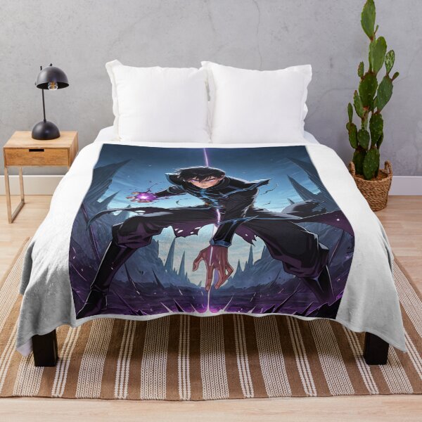 Item preview, Art - Dynamic Manga Hero, Violet Energy and Fantastic Landscape designed and sold by AnimeShin.