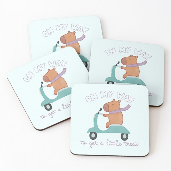 Item preview, On My Way to Get a Little Treat Cute Capybara on a Scooter designed and sold by winterpumpkin.