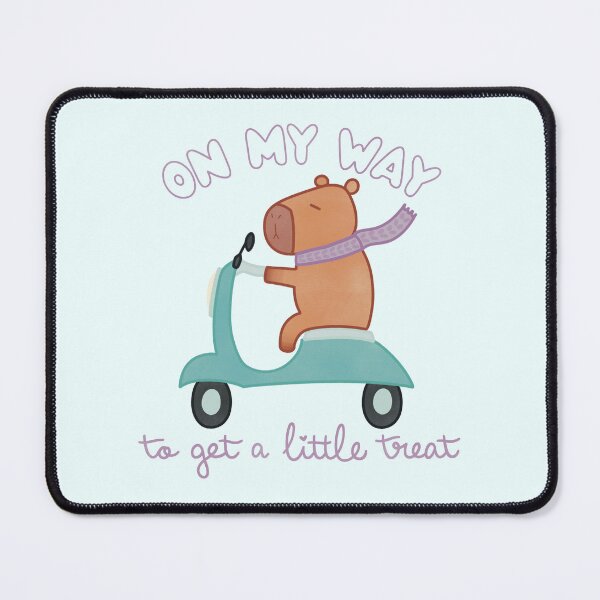 Item preview, On My Way to Get a Little Treat Cute Capybara on a Scooter designed and sold by winterpumpkin.