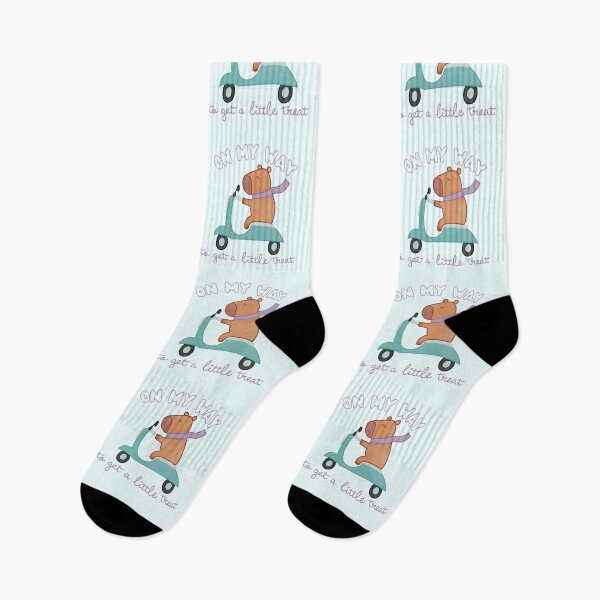 Item preview, On My Way to Get a Little Treat Cute Capybara on a Scooter designed and sold by winterpumpkin.