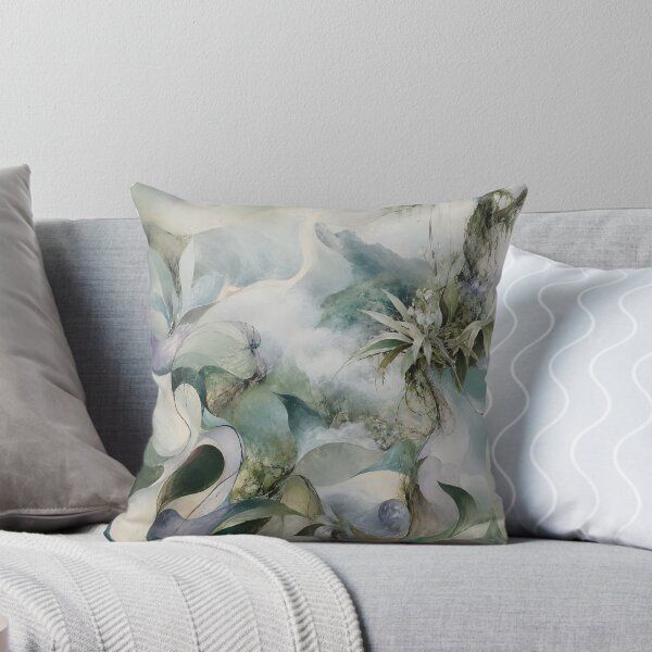 Item preview, Organic Abstract Landscape – Botanical Mountain Wall Art in Sage Green & Lavender designed and sold by GutyzDesignsES.