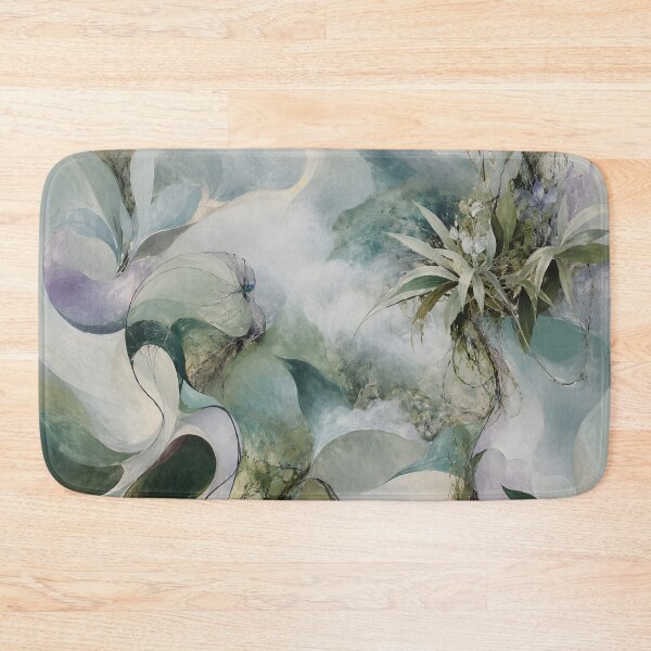 Item preview, Organic Abstract Landscape – Botanical Mountain Wall Art in Sage Green & Lavender designed and sold by GutyzDesignsES.