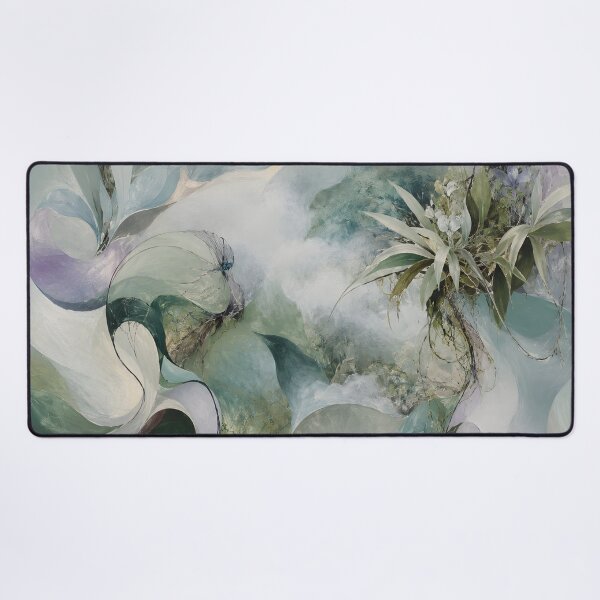 Item preview, Organic Abstract Landscape – Botanical Mountain Wall Art in Sage Green & Lavender designed and sold by GutyzDesignsES.
