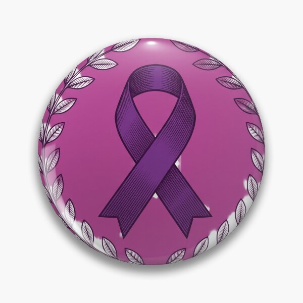 Item preview, Domestic Violence Awareness Purple Ribbon Medallion Art designed and sold by Ninjacatoff.