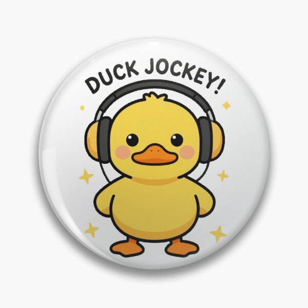 Item preview, Funny Cute Kawaii Cartoon Music DJ Style Yellow Duck with Earphones DUCK JOCKEY! designed and sold by Giulivo Store Graphic.