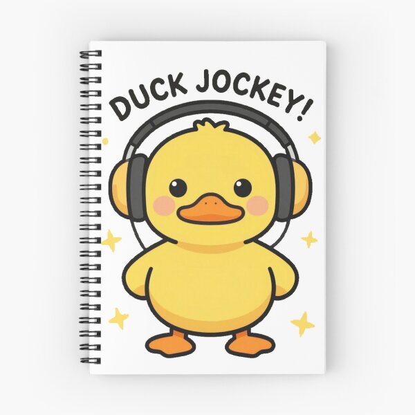 Item preview, Funny Cute Kawaii Cartoon Music DJ Style Yellow Duck with Earphones DUCK JOCKEY! designed and sold by Giulivo Store Graphic.