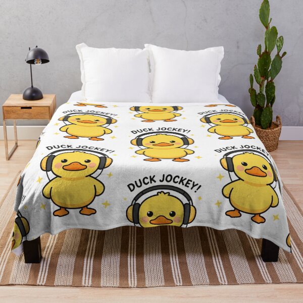 Item preview, Funny Cute Kawaii Cartoon Music DJ Style Yellow Duck with Earphones DUCK JOCKEY! designed and sold by Giulivo Store Graphic.
