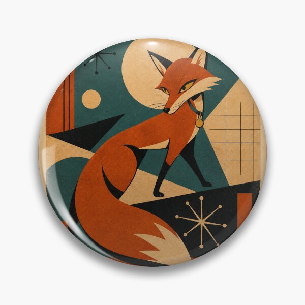 Item preview, Mid-Century Atomic Fox Retro Art Print designed and sold by Retroteez.