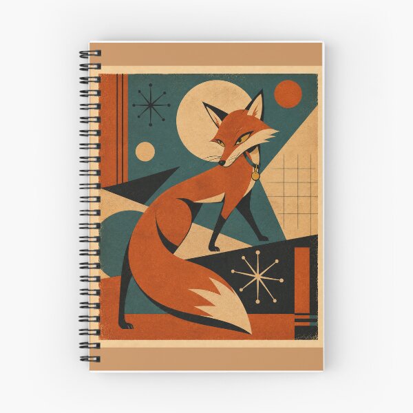 Item preview, Mid-Century Atomic Fox Retro Art Print designed and sold by Retroteez.