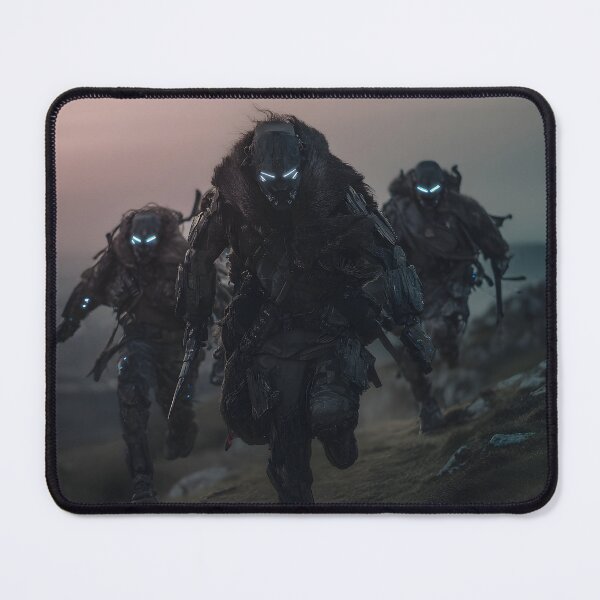Item preview, Sci-Fi Viking Raiders Wall Art, Tactical Berserker Poster designed and sold by AetherianArchive.