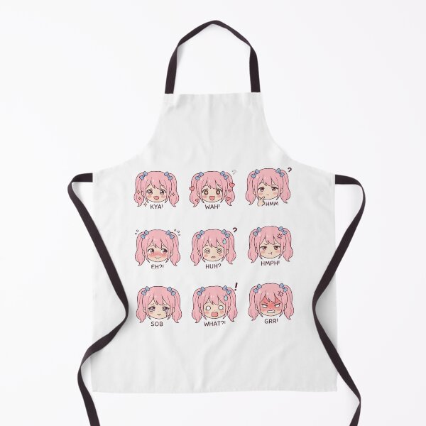 Item preview, Cute Chibi Anime Girl Emotions Kawaii Pastel Pink Sticker Pack designed and sold by mood-draftsman.