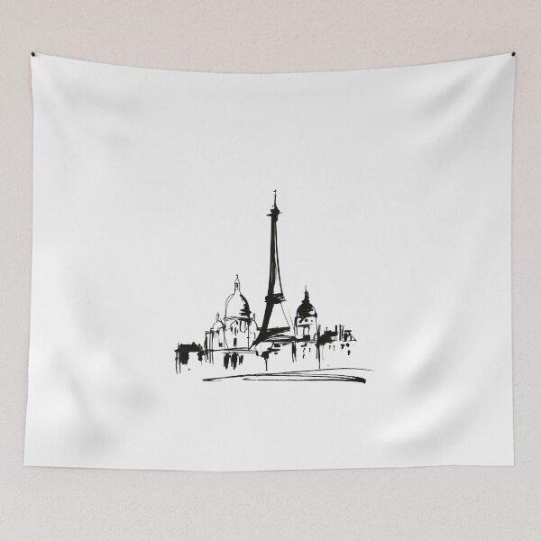 Item preview, Paris Eiffel Tower Minimalist Line Art designed and sold by MarkedArtPrints.