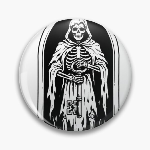 Item preview, Grim Reaper Standing in Gothic Archway Holding Large Skeleton Key designed and sold by MisteryDesigner.