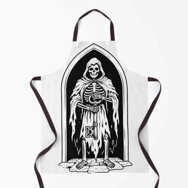 Item preview, Grim Reaper Standing in Gothic Archway Holding Large Skeleton Key designed and sold by MisteryDesigner.