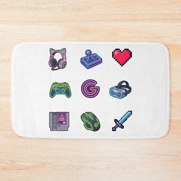 Item preview, Retro Neon Gamer Aesthetic 80s 90s Pixel Gaming Sticker Pack designed and sold by mood-draftsman.