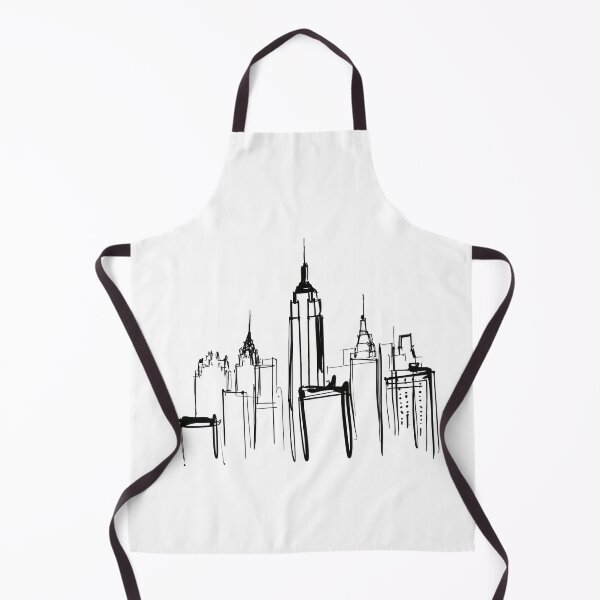 Item preview, New York City Skyline Minimalist Line Art designed and sold by MarkedArtPrints.