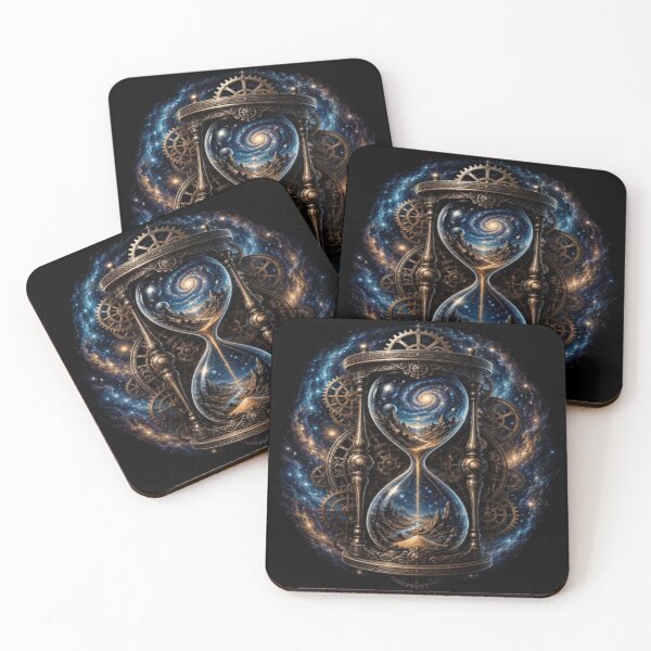 Item preview, Steampunk Space Hourglass Galaxy Time Travel Art designed and sold by DailySparks.