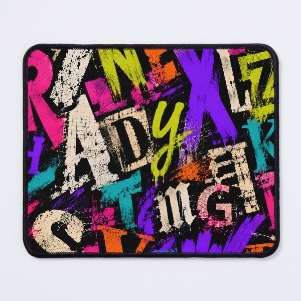 Item preview, Letter Bomb - Neon Graffiti Art Pattern designed and sold by Offbeat Design.