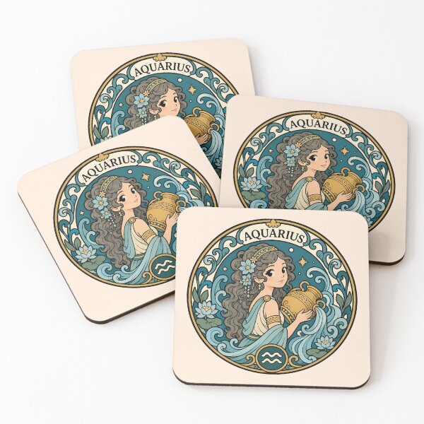 Item preview, Zodiac Sign Aquarius - The Water Bearer designed and sold by FloreDreamStudio.