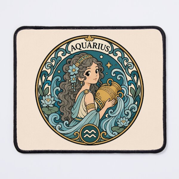 Item preview, Zodiac Sign Aquarius - The Water Bearer designed and sold by FloreDreamStudio.