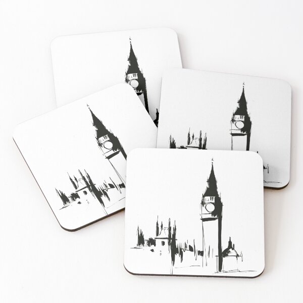 Item preview, London Big Ben Minimalist Line Art designed and sold by MarkedArtPrints.