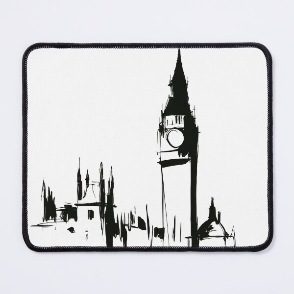 Item preview, London Big Ben Minimalist Line Art designed and sold by MarkedArtPrints.