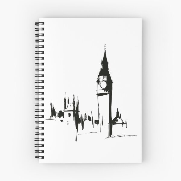 Item preview, London Big Ben Minimalist Line Art designed and sold by MarkedArtPrints.