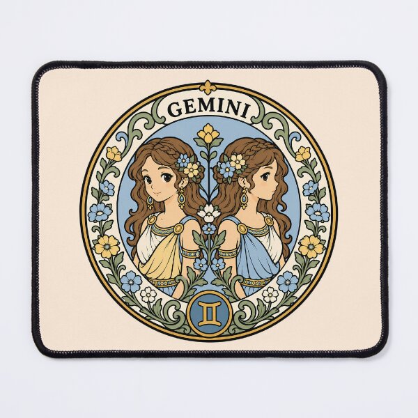 Item preview, Zodiac Sign Gemini - The Twins designed and sold by FloreDreamStudio.