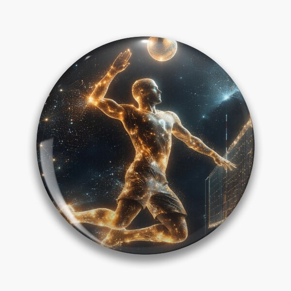 Item preview, Cosmic Volleyball – Golden Volleyball Player designed and sold by Danicreator.