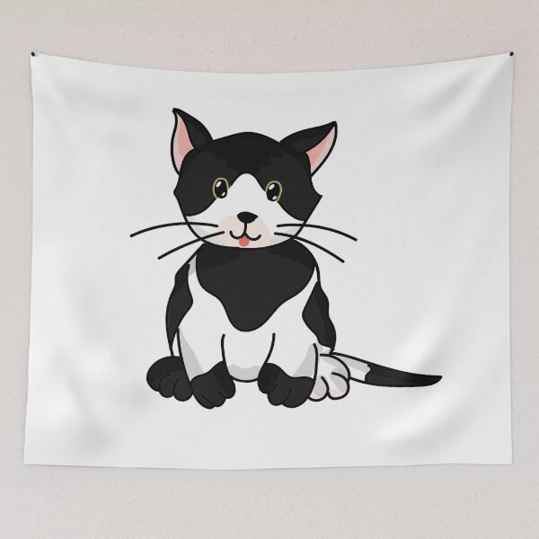 Item preview, A very beautiful and friendly black-and-white cat. designed and sold by 4Magnify.