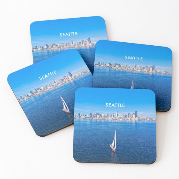 Item preview, Seattle Modern Travel Poster designed and sold by travelwitheric.