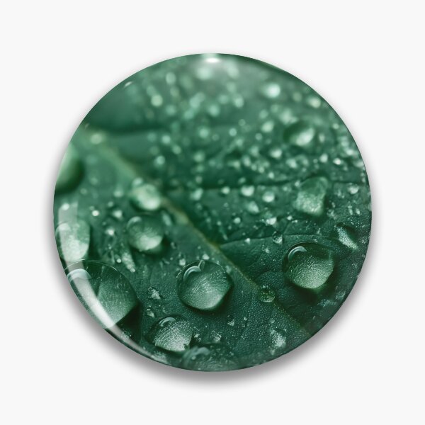 Item preview, Water Droplets on a Green Leaf Macro Dew Close Up designed and sold by Nine Lives Studio.