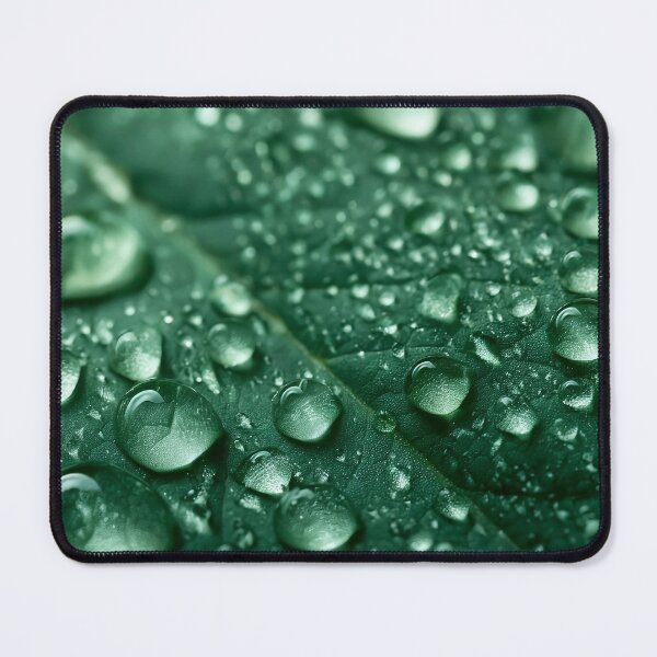 Item preview, Water Droplets on a Green Leaf Macro Dew Close Up designed and sold by Yoruhara.