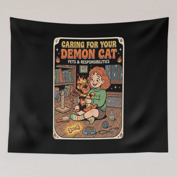 Item preview, Caring For Your Demon Cat designed and sold by florancouriei.