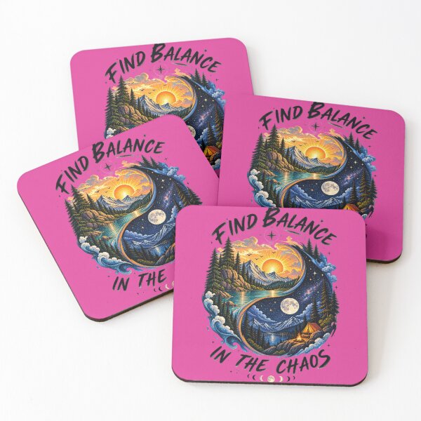 Item preview, Find Balance in the Chaos – Nature, Adventure & Cosmic Wilderness Design designed and sold by Elly-91.