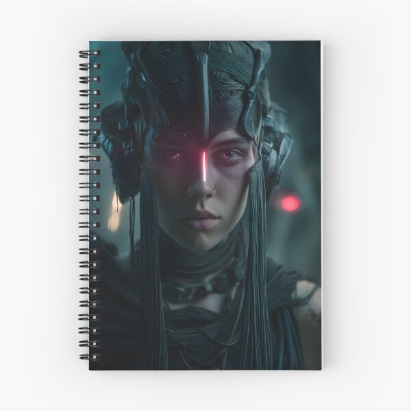 Item preview, Dark Sci-Fi Priestess Wall Art, Dark Priestess Portrait Poster designed and sold by AetherianArchive.