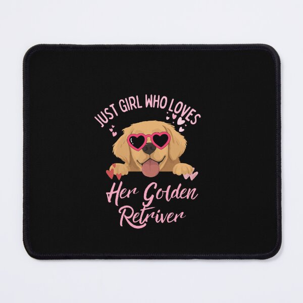 Item preview, Just A Girl Who Loves Her Golden Retriever Cute Heart Glasses Puppy designed and sold by Fateh-Kro ⭐⭐⭐⭐⭐.