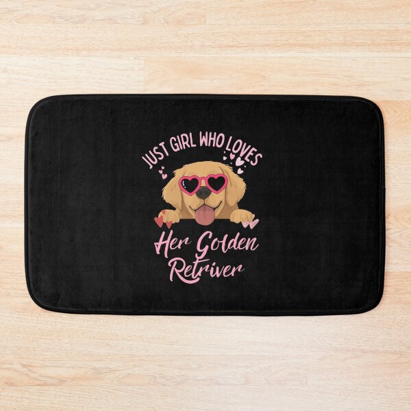 Item preview, Just A Girl Who Loves Her Golden Retriever Cute Heart Glasses Puppy designed and sold by Fateh-Kro ⭐⭐⭐⭐⭐.