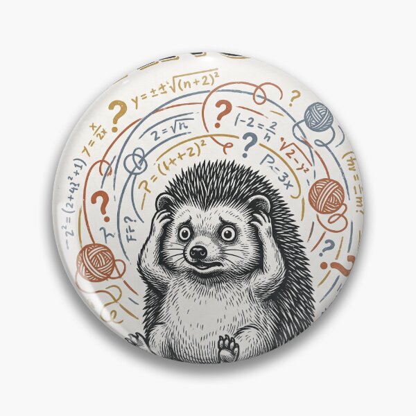 Item preview, Hang On Let Me Overthink This Funny Vintage Hedgehog T-Shirt Design designed and sold by KIDEnia.