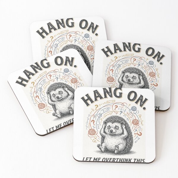 Item preview, Hang On Let Me Overthink This Funny Vintage Hedgehog T-Shirt Design designed and sold by KIDEnia.