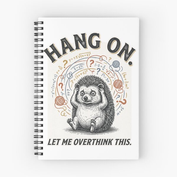 Item preview, Hang On Let Me Overthink This Funny Vintage Hedgehog T-Shirt Design designed and sold by KIDEnia.