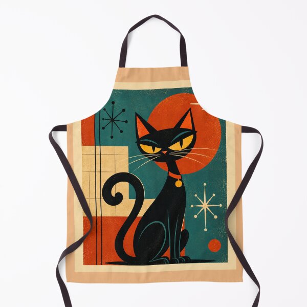 Item preview, Atomic Attitude: Mid-Century Black Cat designed and sold by Retroteez.