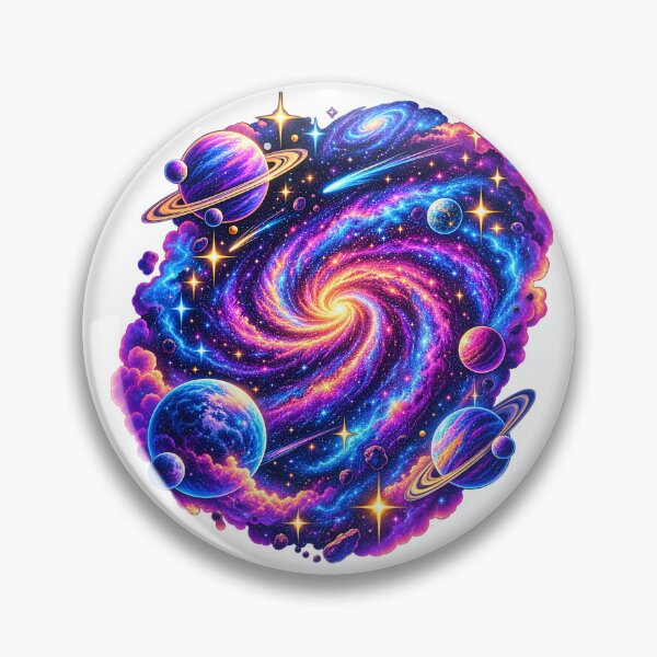 Item preview, Colorful Cosmic Galaxy with Planets designed and sold by TinyWeird.